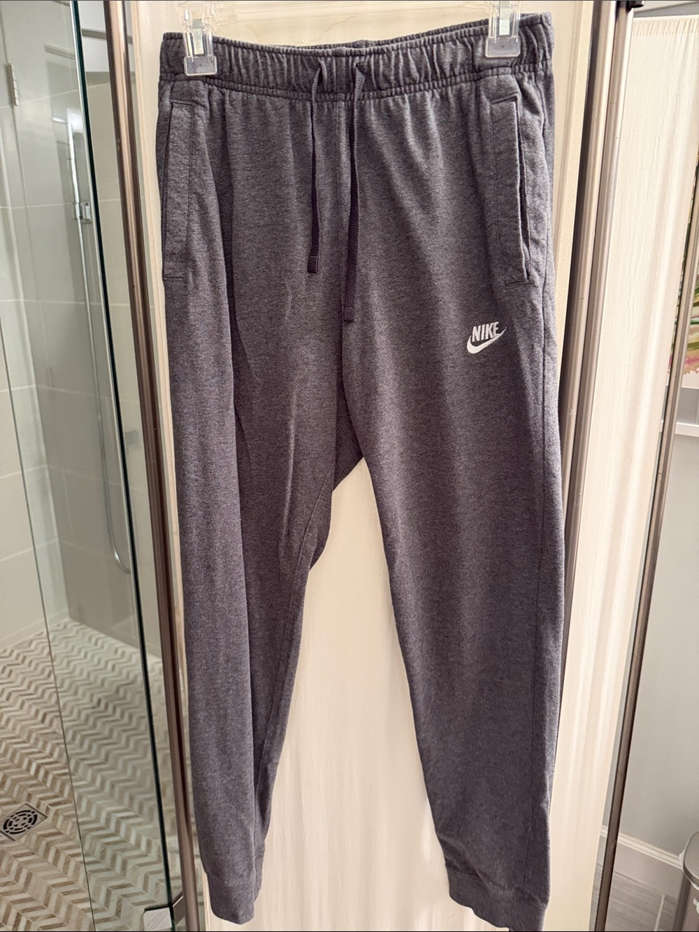 Nike cotton sweat pants, size Small, grey